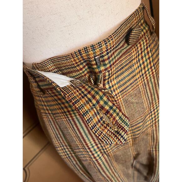 Vintage Moschino plaid pants in cashmere and virgin wool, size 6 - Picture 6 of 7